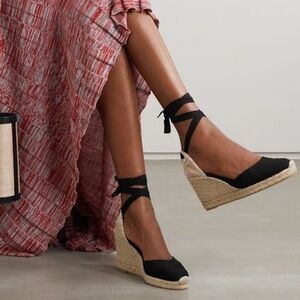 CASTAÑER  Carina 80 canvas wedge espadrilles.  Size 36.  Brand new in box.
